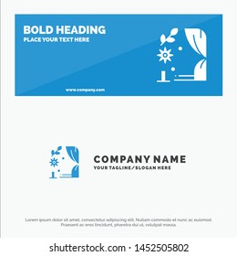 Arch, Love, Wedding, Heart SOlid Icon Website Banner and Business Logo Template