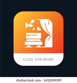 Arch, Love, Wedding, Wedding Arch Mobile App Button. Android and IOS Glyph Version
