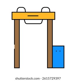 arch metal detector airport equipment line icon vector. arch metal detector airport equipment sign. isolated symbol illustration
