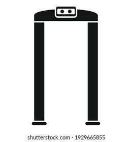 Arch metal detector icon. Simple illustration of arch metal detector vector icon for web design isolated on white background