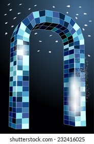 arch. multicolor decoration abstract arch with light