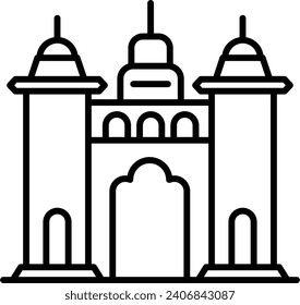 Arch Outline vector illustration icon