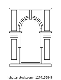 Linear Arch Architecture Part Icon Illustration Stock Vector (Royalty ...