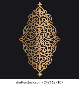 Arch pattern, frames of the Arabic pattern, Laser cut pattern set. Vector design with modern abstract geometric texture, Template for cnc cutting, decorative panels of wood, metal