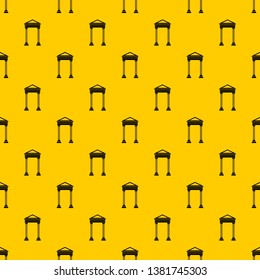 Arch pattern seamless vector repeat geometric yellow for any design
