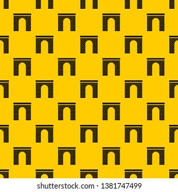 Arch pattern seamless vector repeat geometric yellow for any design