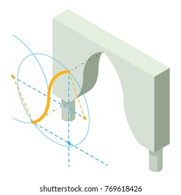 Arch shape icon. Isometric illustration of arch shape vector icon for web