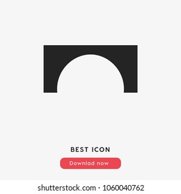 Arch sign icon vector, architecture symbol vector illustration for web and mobil app isolated on grey background