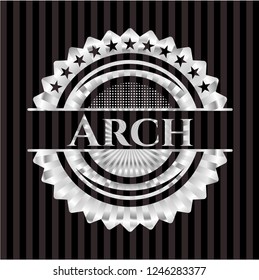 Arch silver shiny badge