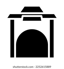 arch solid icon style chinese new year illustration vector perfect. Icon sign from modern collection for web. Nice design perfect.