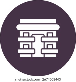 Estructura de la puerta del edificio del arte del símbolo del arco