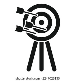 Arch target effort icon simple vector. Work idea. Success leader