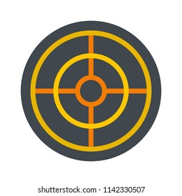 Arch target icon. Flat illustration of arch target vector icon for web isolated on white