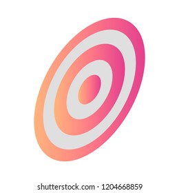 Arch target icon. Isometric of arch target vector icon for web design isolated on white background