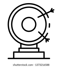 Arch target icon. Outline arch target vector icon for web design isolated on white background