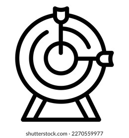 Arch target icon outline vector. Company business. Worker report
