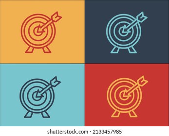 Arch Target Logo Template, Simple Flat Icon Of target,arch,vector