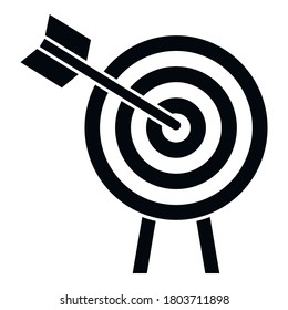 Arch target mission icon. Simple illustration of arch target mission vector icon for web design isolated on white background