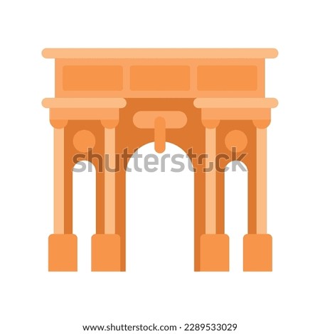 Arch of Triumph design over white