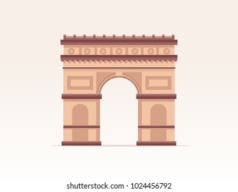 Arch of Triumph. Flachdesign-Stil. 