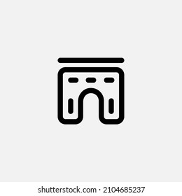 Arch of triumph icon sign vector,Symbol, logo illustration for web and mobile