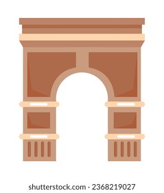 arco de triunfo vector de icono aislado