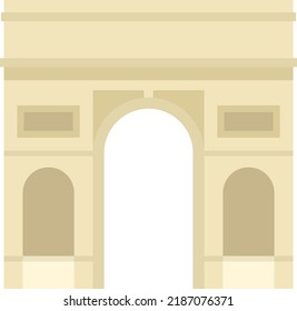 An arch of triumph isolated vector illustration.