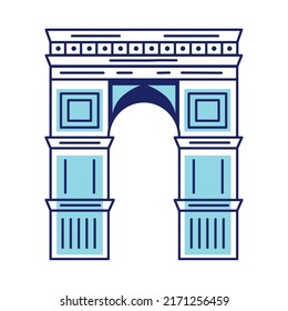 Arch of Triumph landmark icon