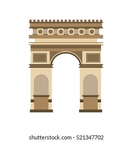 arch of triumph landmark icon vector illustration design