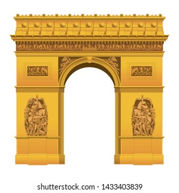 Arco del Triunfo, París. ilustración vectorial dibujada a mano