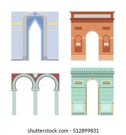 Arch vector architecture construction frame arch