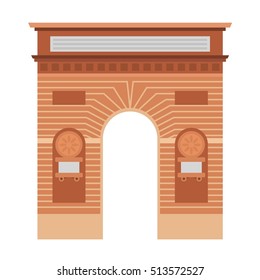 Arch vector architecture construction frame arch