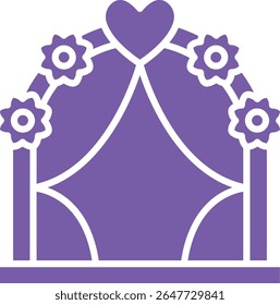 Ícone de vetor de arco. Pode ser usado para impressão, aplicativos móveis e da Web.
