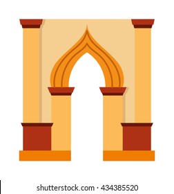 Arch vector icon isolated and architecture ancient frame arch