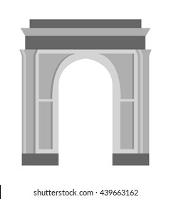 Arch vector icon isolated and architecture ancient frame arch
