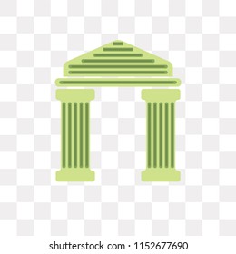 Arch vector icon isolated on transparent background, Arch logo concept