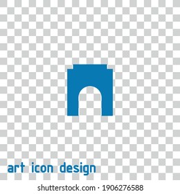 arch vector icon on an abstract background