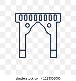 Arch vector outline icon isolated on transparent background, high quality linear Arch transparency concept can be used web and mobile