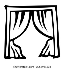 arch wedding of wedding hand drawn illustration