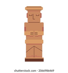 archaeological ancient statue vector icon