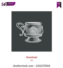 Archaeological find,antique pottery vector