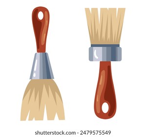 Archaeological researching expedition excavation tools isolated set. Vector flat graphic design illustration	