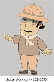 Archaeological scientist with hat and scarf