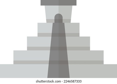 archaeological site illustration in minimal style isolated on background