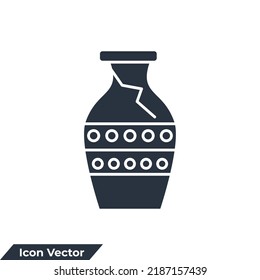 Archaeologist icon logo vector illustration. Antique vases symbol template for graphic and web design collection