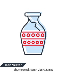 Archaeologist icon logo vector illustration. Antique vases symbol template for graphic and web design collection