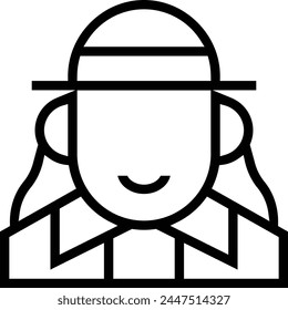 archaeologist icon. Thin linear style design isolated on white background