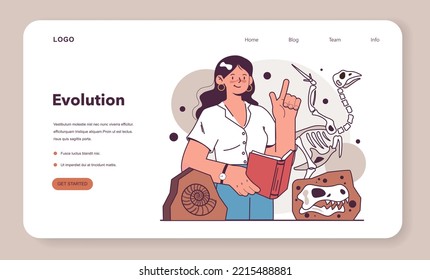 Archaeology. Ancient history scientist or paleontologist. Knowledge of an ancient civilization culture. Prehistoric times research. Flat vector illustration