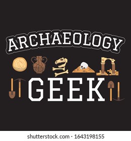 Archaeology Geek Modern Design, T Shirt, Illustration