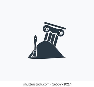 Archaeology Icon Isolated On Clean Background. Archaeology Icon Concept Drawing Icon In Modern Style. Vector Illustration For Your Web Mobile Logo App UI Design.